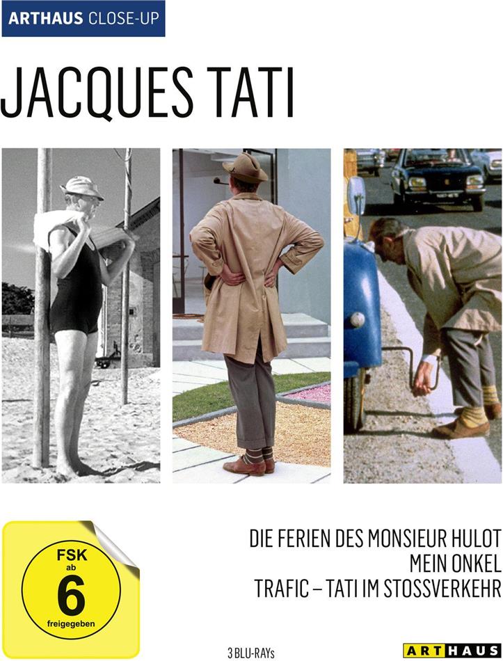 Jacques Tati - Die Ferien des Monsieur Hulot / Mein Onkel / Trafic - Tati im Stossverkehr Arthaus Close-Up, 3 Blu-rays