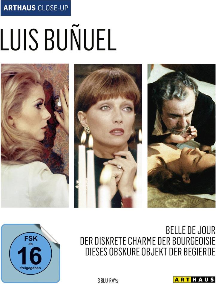 Luis Buñuel - Belle de jour / Der diskrete Charme der Bourgeoisie / Dieses obskure Objekt der Begierde Arthaus Close-Up, 3 Blu-rays