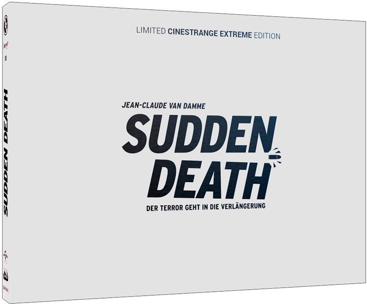 Sudden Death (1995) Wattiert, Cover Q, Cinestrange Extreme Edition, Schuber, Limited Edition, Mediabook, Uncut, Blu-ray + DVD