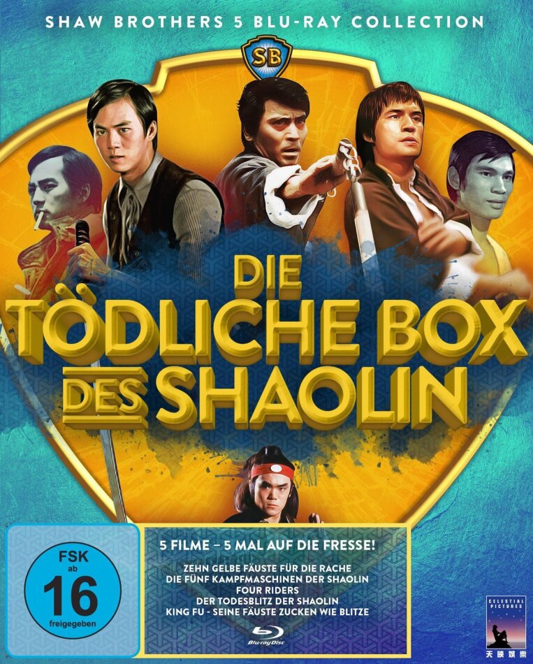 Die tödliche Box des Shaolin Shaw Brothers Collection, 5 Blu-rays
