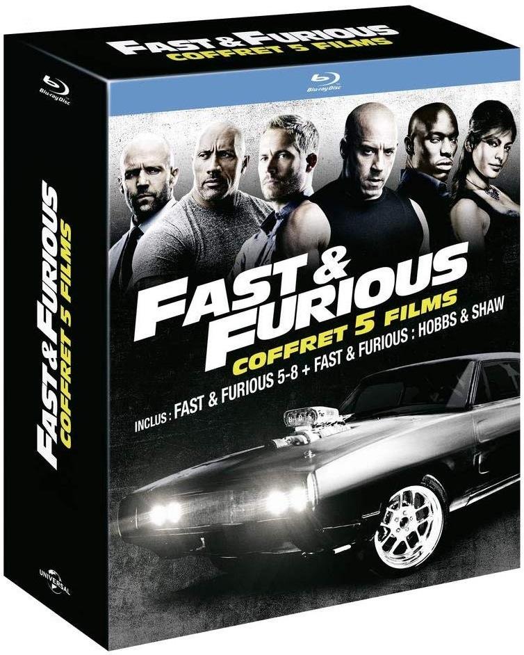 Fast & Furious 5-8 + Hobbs & Shaw - Coffret 5 Films 5 Blu-ray