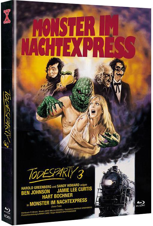 Todesparty 3 - Monster im Nachtexpress (1980) Cover A, The X-Rated International Cult Collection, Limited Edition, Mediabook, Uncut, Blu-ray + DVD