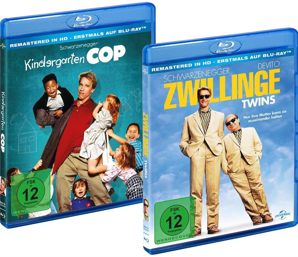 Kindergarten Cop / Zwillinge Remastered, 2 Blu-rays