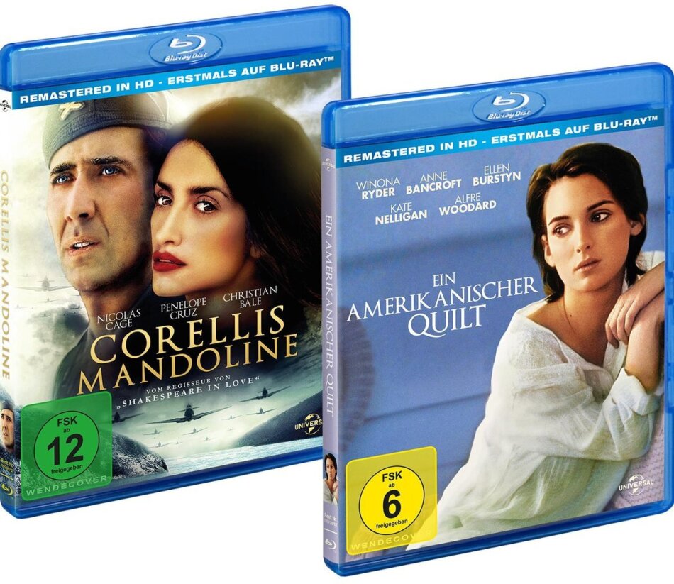 Corellis Mandoline / Ein amerikanischer Quilt Remastered, 2 Blu-rays