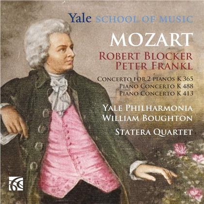 Statera Quartet, Wolfgang Amadeus Mozart (1756-1791), William Boughton, Robert Blocker, &hellip; - Piano Concertos K365 (for Piano & String Quartet) - K488, K413