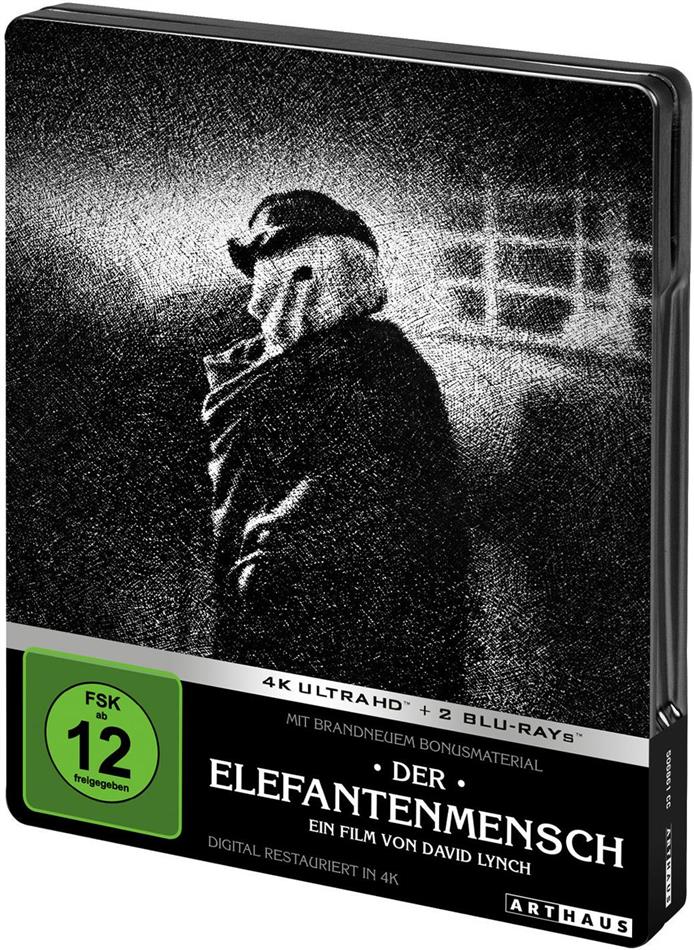 Der Elefantenmensch (1980) Arthaus, Limited Edition, Restaurierte Fassung, Steelbook, 4K Ultra HD + 2 Blu-rays