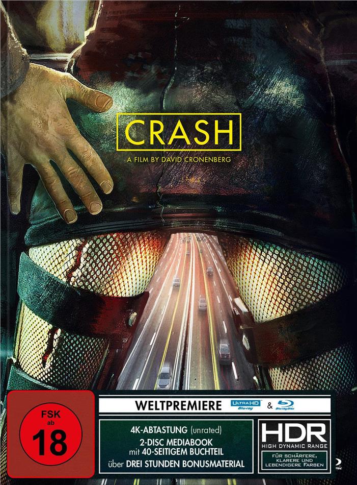 Crash (1996) Limited Edition, Mediabook, 4K Ultra HD + Blu-ray
