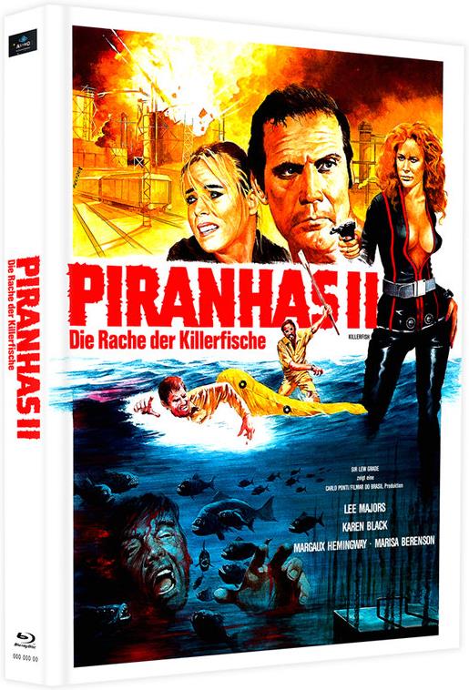 Piranhas 2 - Die Rache der Killerfische (1979) Cover D, Édition Limitée, Mediabook, 2 Blu-ray