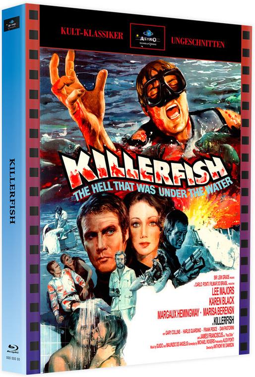 Killerfish (1979) Cover A, Kult-Klassiker Ungeschnitten, Limited Edition, Mediabook, 2 Blu-rays