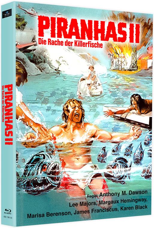 Piranhas 2 - Die Rache der Killerfische (1979) Cover H, Limited Edition, Mediabook, 2 Blu-rays
