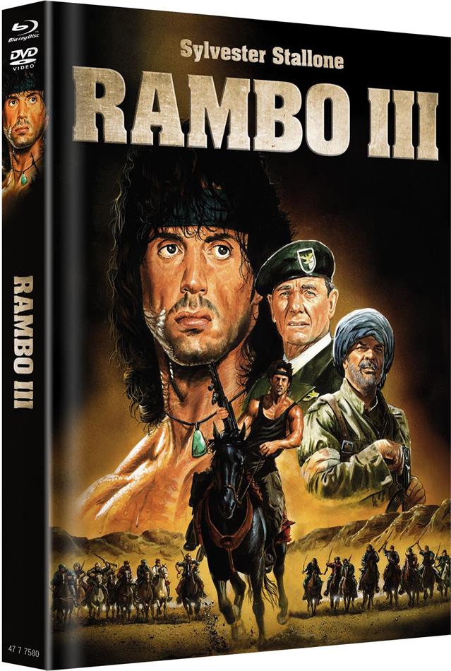 Rambo 3 (1988) Cover A, Limited Edition, Mediabook, Blu-ray + DVD