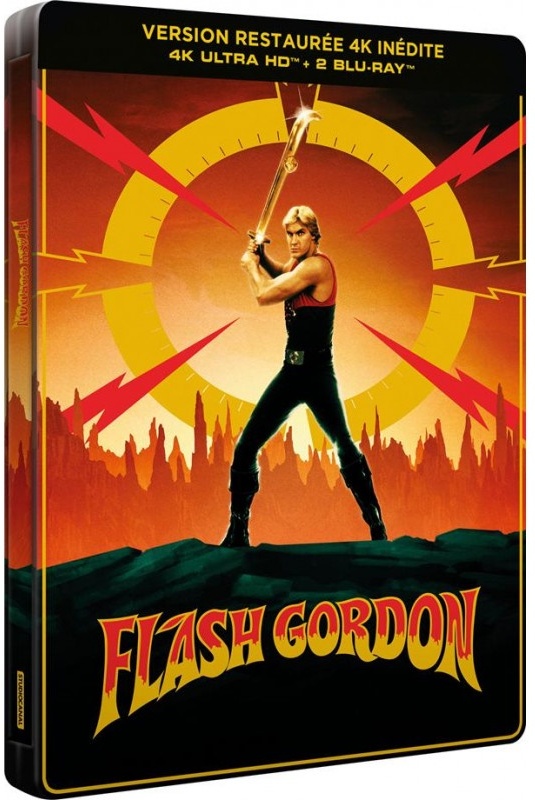 Flash Gordon (1980) Édition 40ème Anniversaire, Édition Limitée, Version Restaurée, Steelbook, 4K Ultra HD + 2 Blu-ray