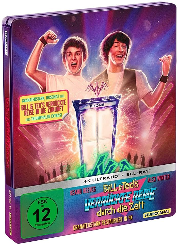 Bill & Teds verrückte Reise durch die Zeit / Bill & Teds verrückte Reise in die Zukunft Limited Edition, Steelbook, 4K Ultra HD + 2 Blu-rays
