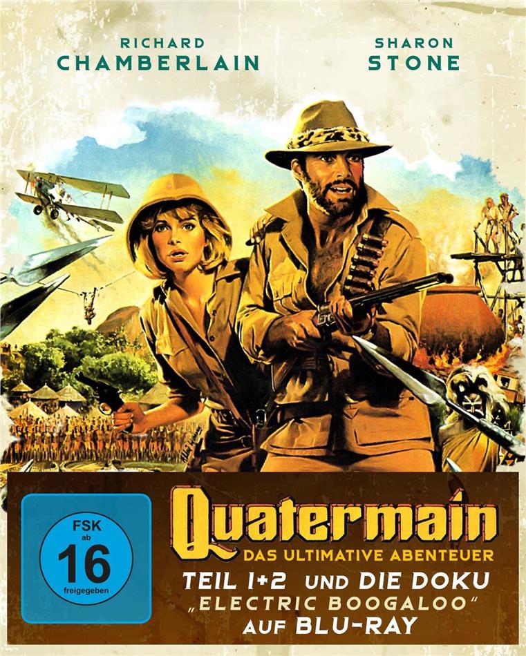 Quatermain - Das ultimative Abenteuer - Teil 1 + 2 und die Doku "Electric Boogaloo" Digipack, 3 Blu-rays