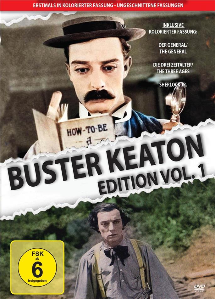 Buster Keaton Edition - Vol. 1 - Kolorierte Fassung Uncut, 3 DVDs