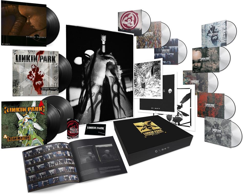 Linkin Park - Hybrid Theory Boxset, 2020 Reissue, 20th Anniversary Edition, 4 LPs + 3 DVDs + 5 CDs + Audiokassette