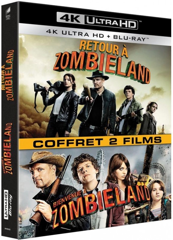 Zombieland 1 & 2 - Bienvenue à Zombieland / Retour à Zombieland 2 4K Ultra HDs + 2 Blu-ray