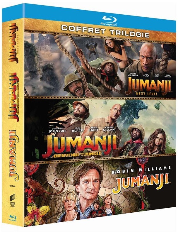 Jumanji (1995) / Jumanji (2017) - Bienvenue dans la jungle / Jumanji 2 (2019) - Next Level - Coffret Trilogie 3 Blu-ray