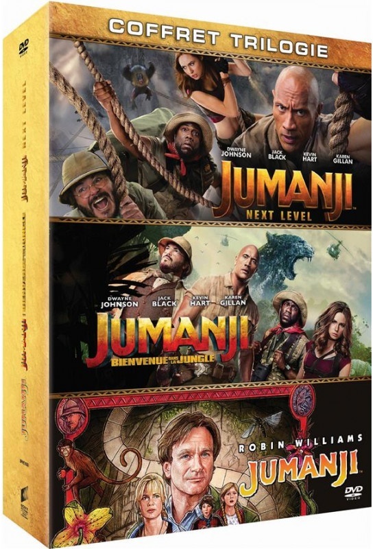 Jumanji (1995) / Jumanji (2017) - Bienvenue dans la jungle / Jumanji 2 (2019) - Next Level - Coffret Trilogie 3 DVD
