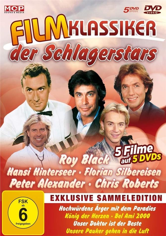 Filmklassiker der Schlagerstars - Hochwürdens Ärger mit dem Paradies / König der Herzen / Bel Ami 2000 / Unser Doktor ist der Beste / Unsere Pauker gehen in die Luft 5 DVDs