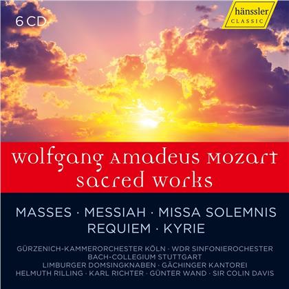 Wolfgang Amadeus Mozart (1756-1791), K7, Helmuth Rilling, Karl Richter, &hellip; - Scared Works (6 CDs)
