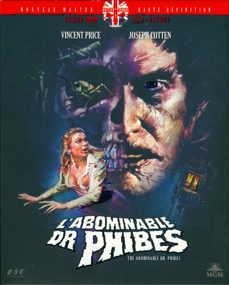 L'abominable Dr. Phibes (1971) Nouveau Master Haute Definition, British Terrors, Schuber, Digipack, Blu-ray + DVD