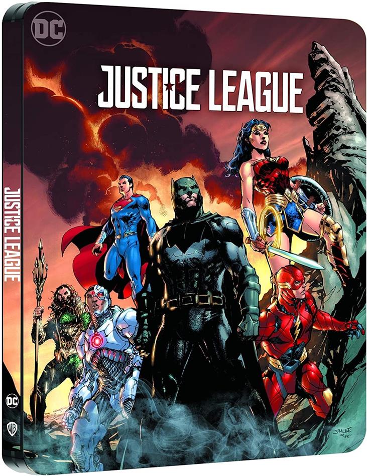 Justice League (2017) Comic Cover, Édition Limitée, Steelbook, 4K Ultra HD + Blu-ray