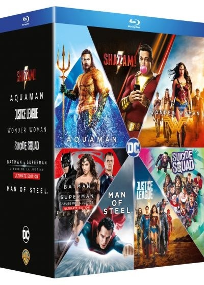 Shazam! / Aquaman / Justice League / Wonder Woman / Suicide Squad / Batman v Superman / Man of Steel 7 Blu-ray