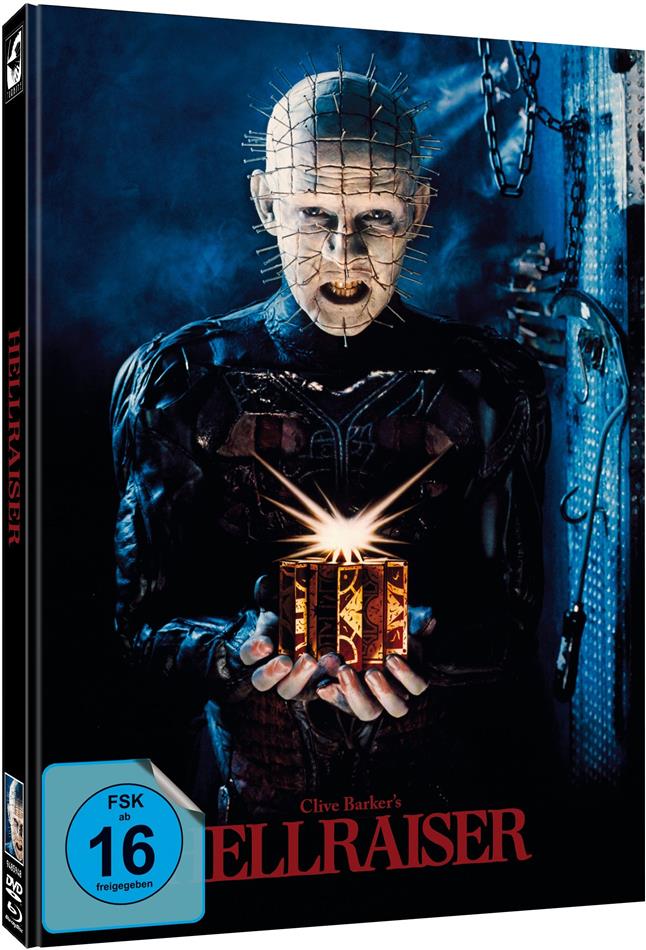 Hellraiser (1987) Cover A, Limited Edition, Mediabook, Uncut, Blu-ray + DVD