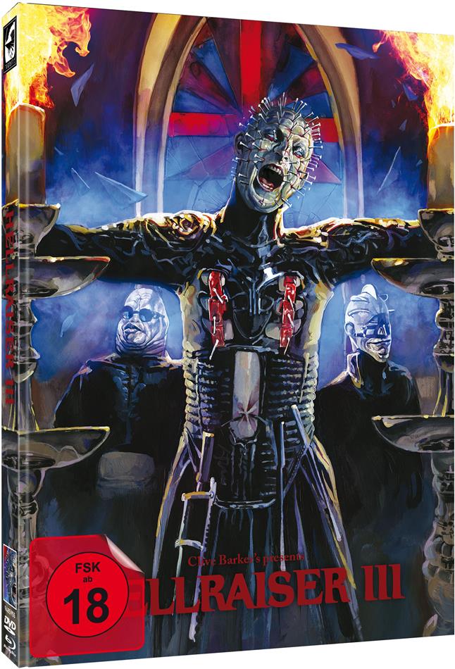 Hellraiser 3 (1992) Cover B, Limited Edition, Mediabook, Uncut, Blu-ray + DVD