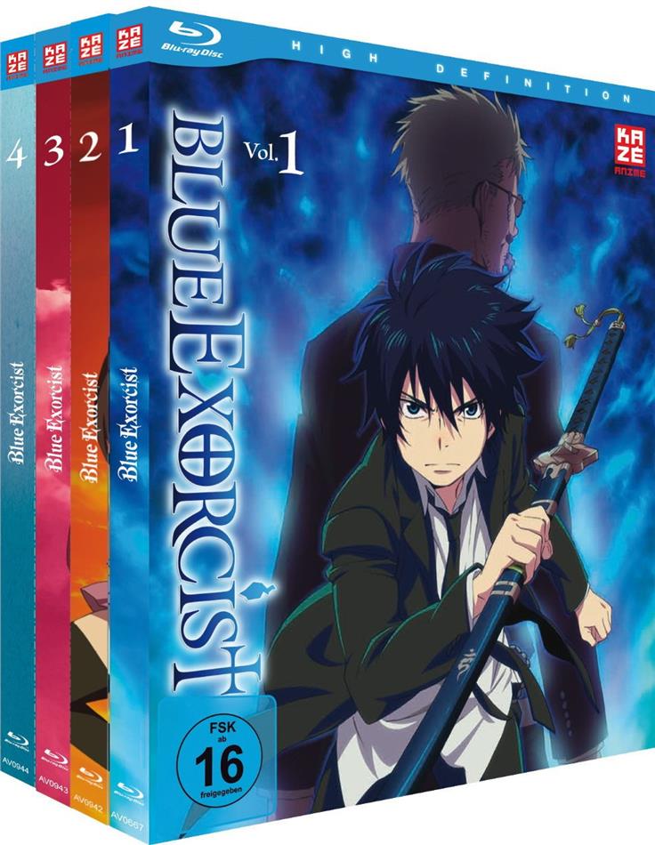 Blue Exorcist - Staffel 1 Gesamtausgabe, 4 Blu-rays