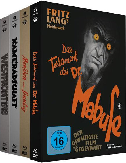 Westfront 1918 / Kameradschaft / Menschen am Sonntag / Das Testament des Dr. Mabuse Limited Edition, Mediabook, 4 Blu-rays + 4 DVDs