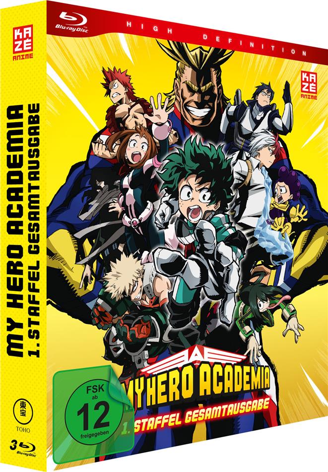 My Hero Academia - Staffel 1 Gesamtausgabe, Deluxe Edition, 3 Blu-rays