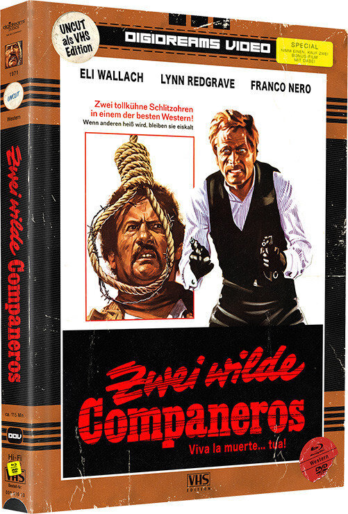 Zwei wilde Companeros / Lasst uns töten, Companeros VHS-Edition, Édition Limitée, Mediabook, Uncut, Blu-ray + DVD