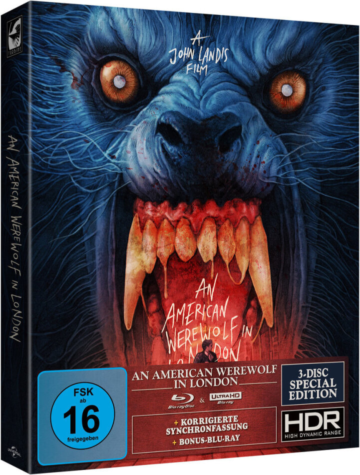 An American Werewolf in London (1981) Schuber, Limited Special Edition, Remastered, Restaurierte Fassung, 4K Ultra HD + 2 Blu-rays