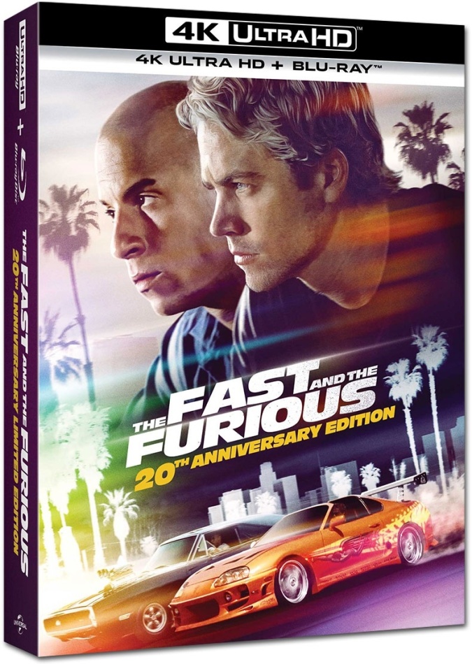The Fast and the Furious (2001) Édition Collector Limitée, Steelbook, 4K Ultra HD + Blu-ray