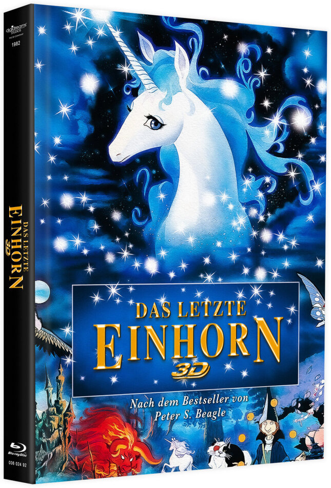 Das letzte Einhorn (1982) Cover A, Limited Edition, Mediabook, Blu-ray 3D + DVD