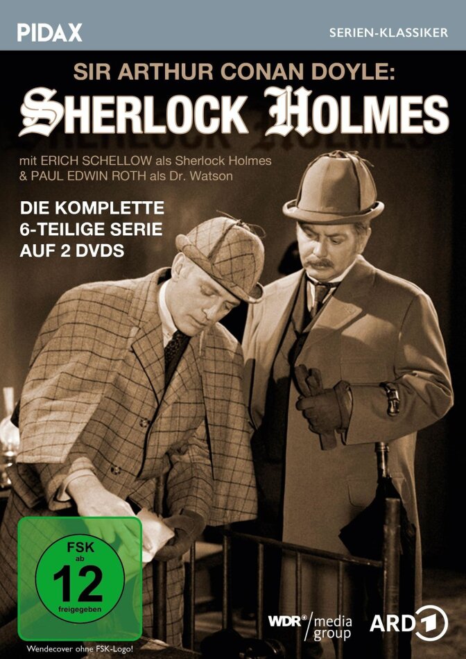 Sherlock Holmes - Die komplette 6-teilige Krimiserie Pidax Serien-Klassiker, 2 DVDs