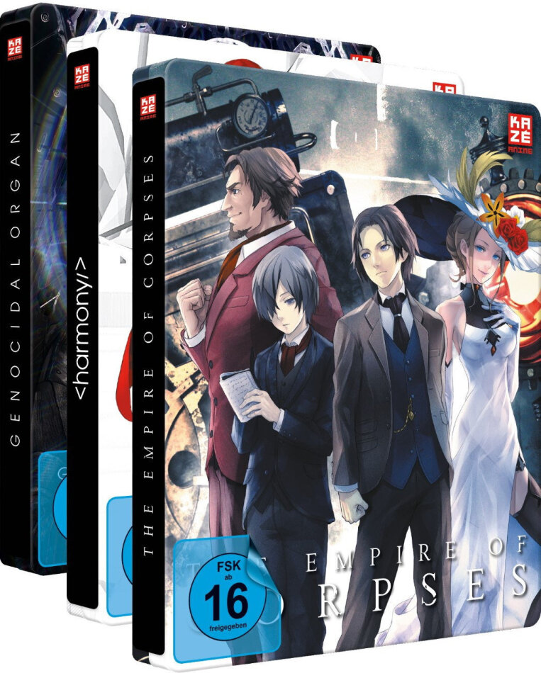 Project Itoh - Vol. 1-3 Bundle, Gesamtausgabe, Steelbook, 3 Blu-rays + 3 DVDs