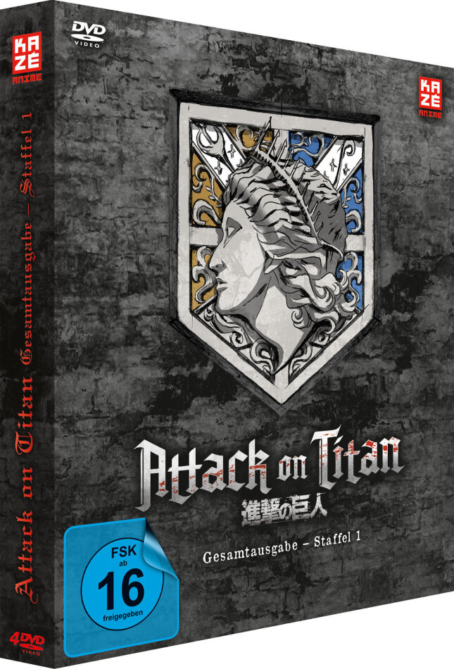 Attack on Titan - Staffel 1 Gesamtausgabe, Deluxe Edition, 4 DVDs
