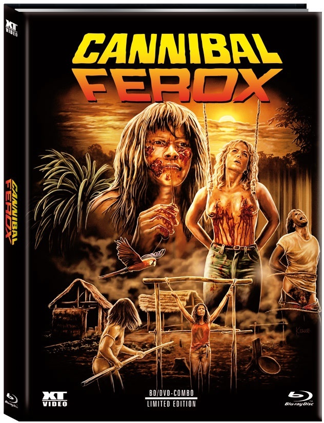 Cannibal Ferox (1981) Cover C, Limited Edition, Mediabook, Blu-ray + DVD