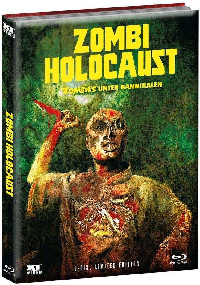 Zombi Holocaust - Zombies unter Kannibalen (1980) Wattiert, Cover A, Limited Edition, Mediabook, 2 Blu-rays + DVD