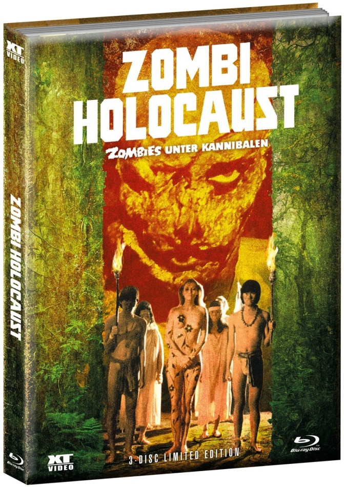 Zombi Holocaust - Zombies unter Kannibalen (1980) Wattiert, Cover B, Limited Edition, Mediabook, 2 Blu-rays + DVD
