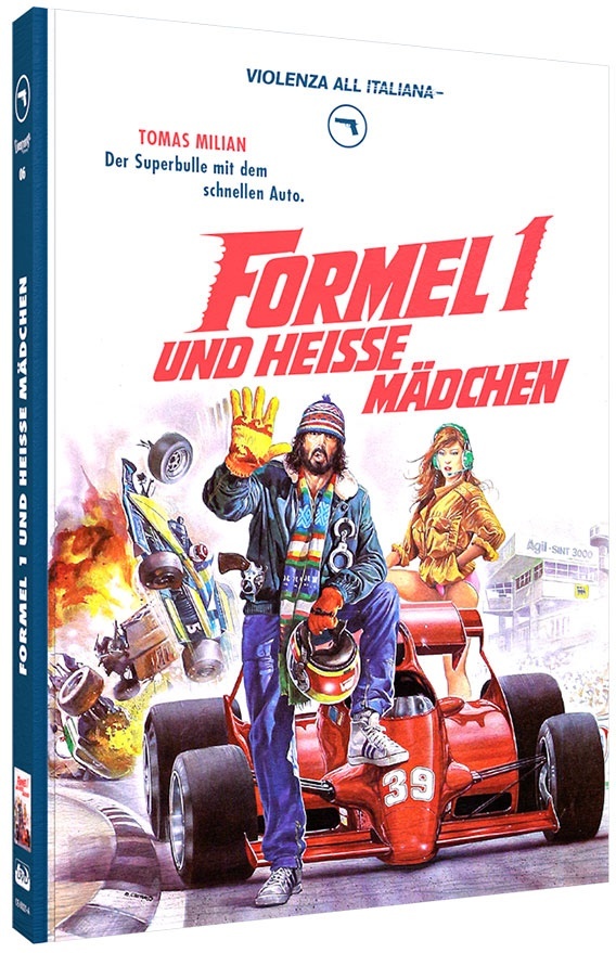 Formel 1 und heisse Mädchen (1984) Violenza All'Italiana Collection, Cover A, Édition Limitée, Mediabook, Blu-ray + DVD