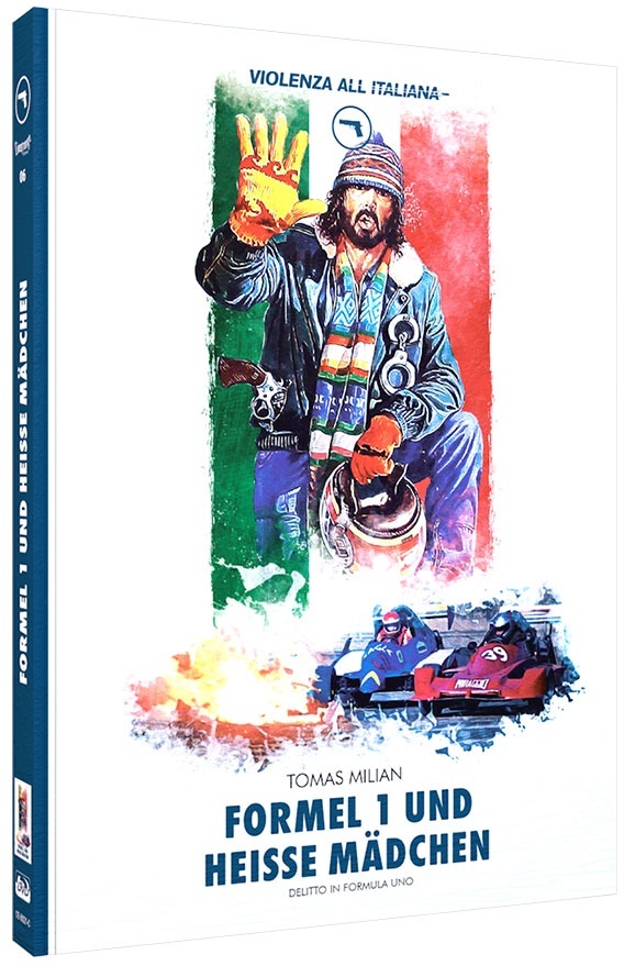 Formel 1 und heisse Mädchen (1984) Violenza All'Italiana Collection, Cover C, Édition Limitée, Mediabook, Blu-ray + DVD