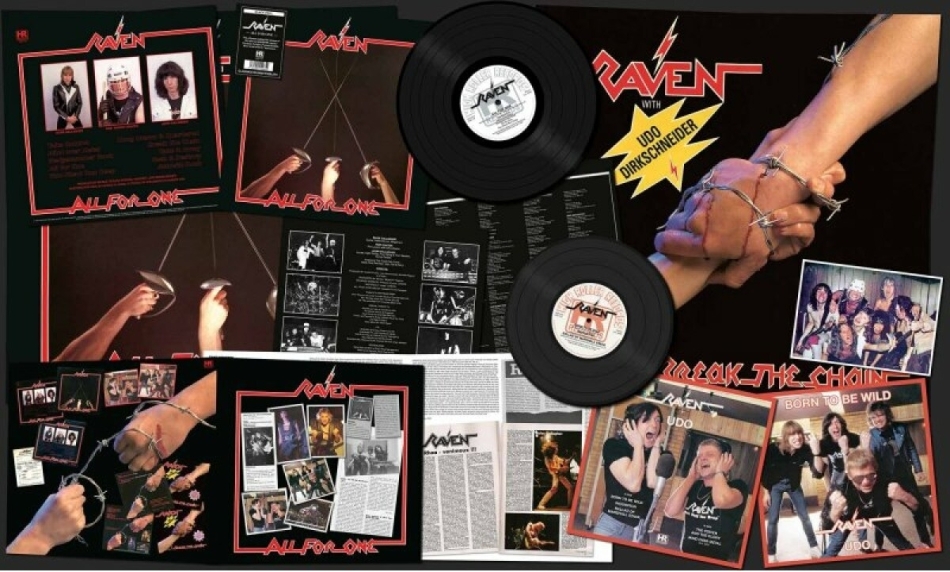 Raven - All For One 2021 Reissue, High Roller Records, LP + 10" Maxi
