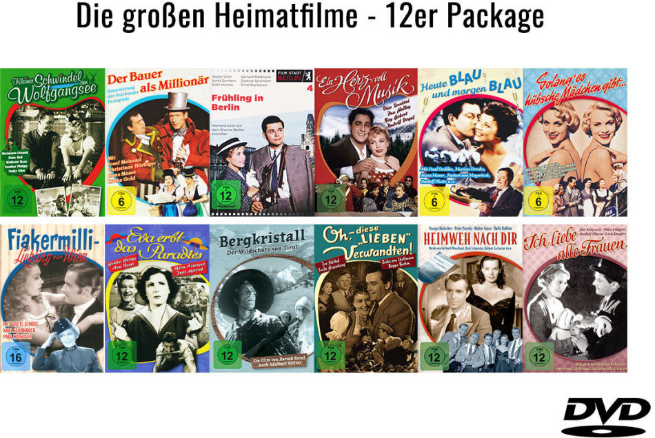 Die grossen Heimatfilme - 12er Package 12 DVDs