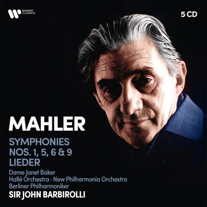 Dame Janet Baker, Gustav Mahler (1860-1911), Sir John Barbirolli, Hall&eacute; Orchestra, &hellip; - Symphonies 1, 5, 6 & 9 / Lieder (5 CDs)