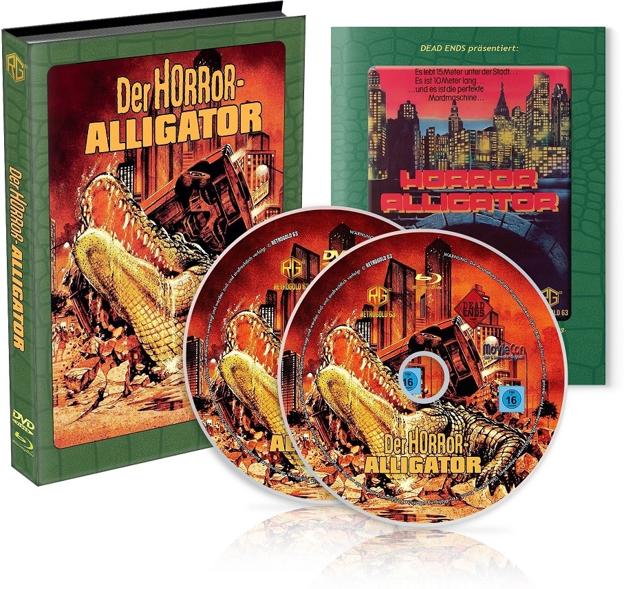 Der Horror-Alligator (1980) Wattiert, Limited Edition, Mediabook, Blu-ray + DVD