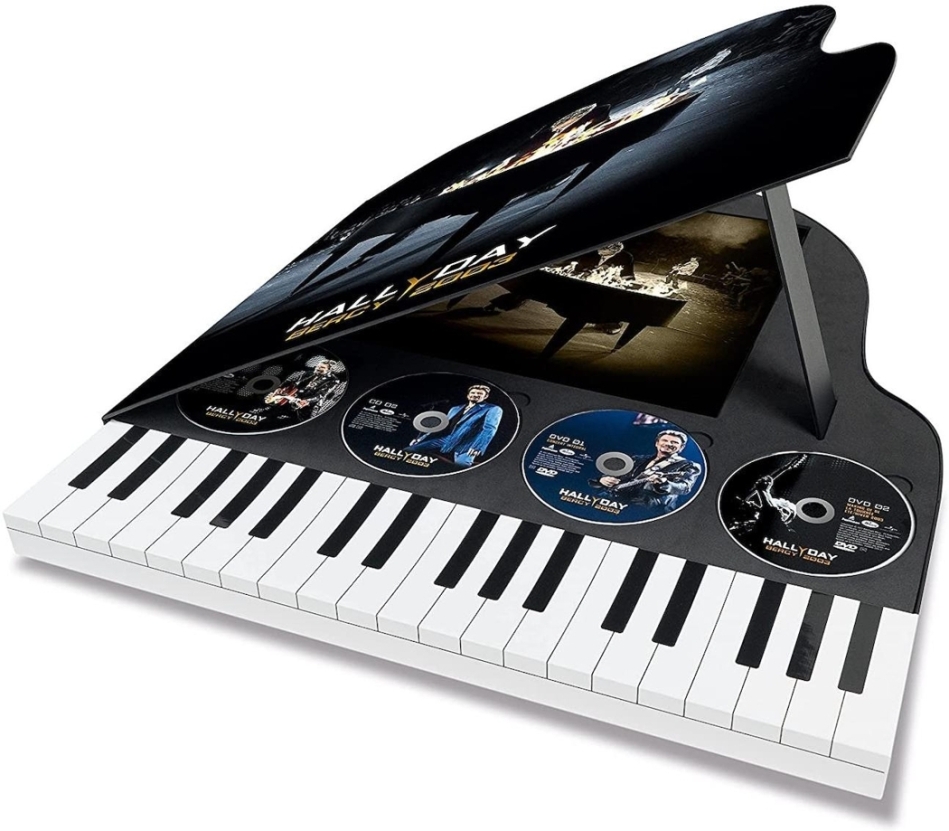 Johnny Hallyday - Bercy 2003 2021 Reissue, Piano Collectors Edition, Limitiert, Deluxe Edition, 4 LPs + 2 CDs + 2 DVDs